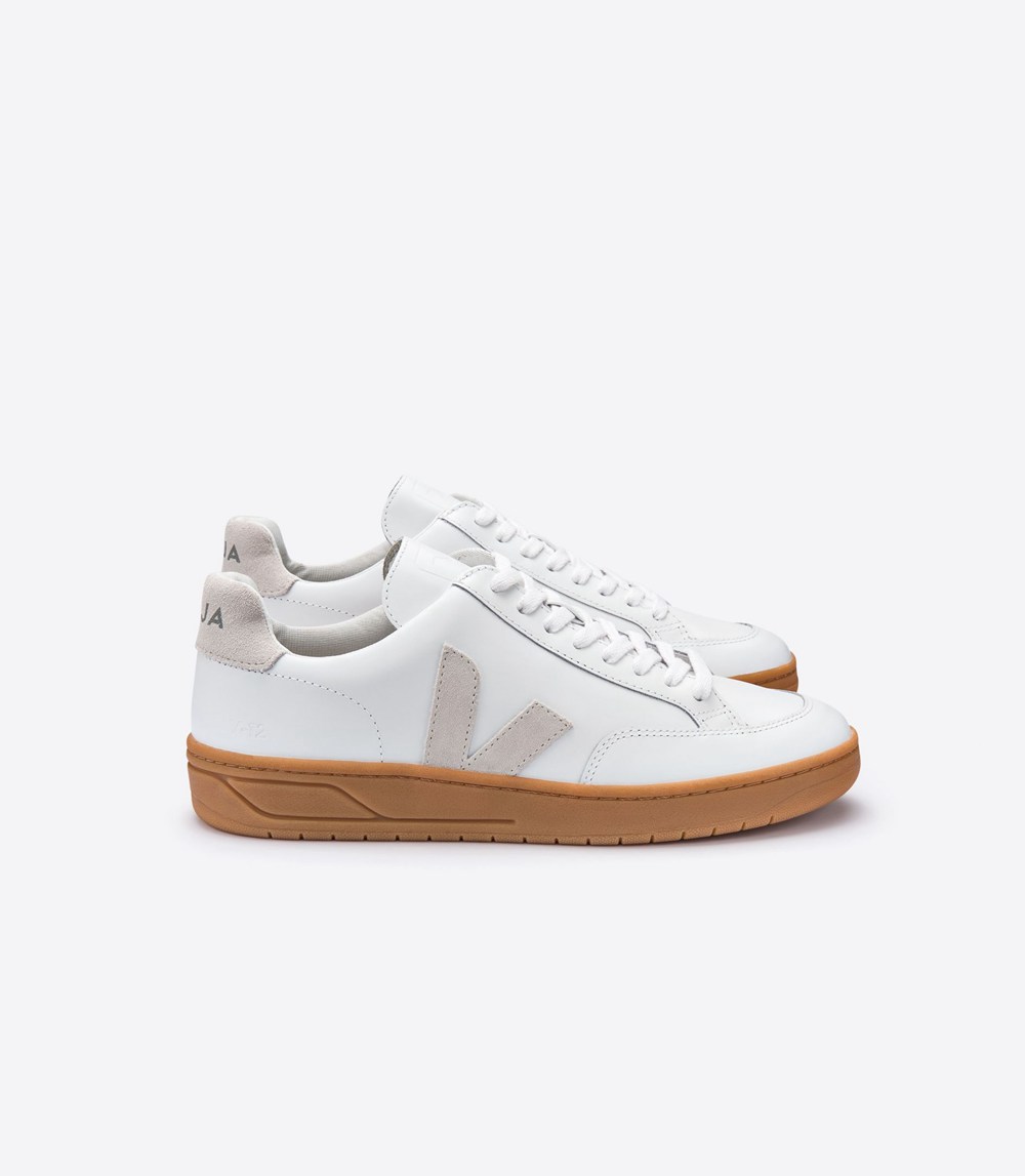 Veja Sneakers Herr - V-12 Läder - Vita/Beige - 940357-NZQ